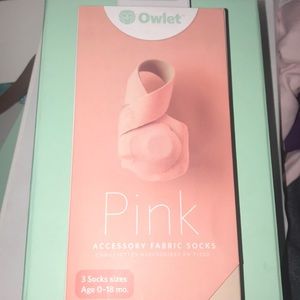 Owlet Pink Accessory Fabric Sock - 3 sock sizes